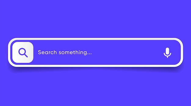 Search bar with suggestions for ui ux design and web site search address and navigation bar icon c