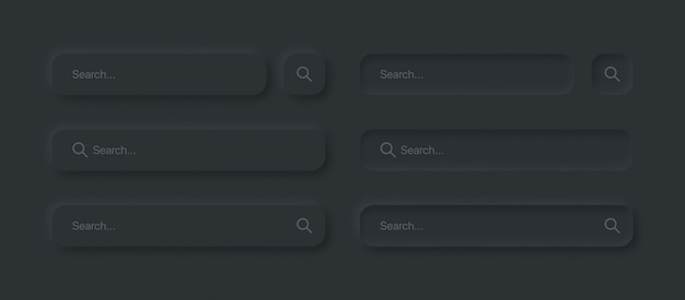 Вектор Поисковые панели в разных дизайнах