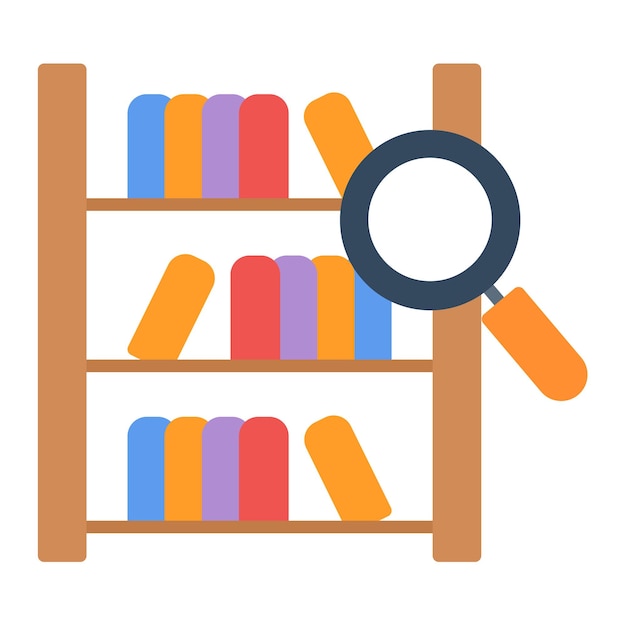 Search Books Vector Illustration