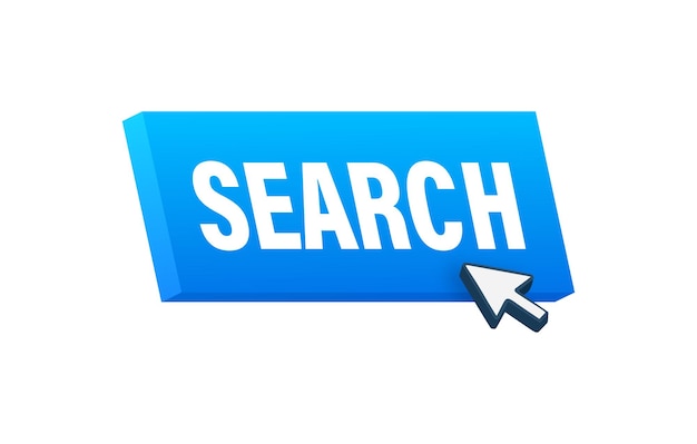 Кнопка поиска и нажмите панель поиска для браузера Векторная иллюстрация