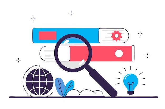 search concept illustration vector on white background