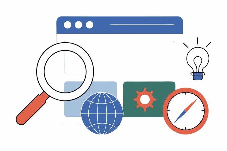 Vector search concept illustration vector on white background