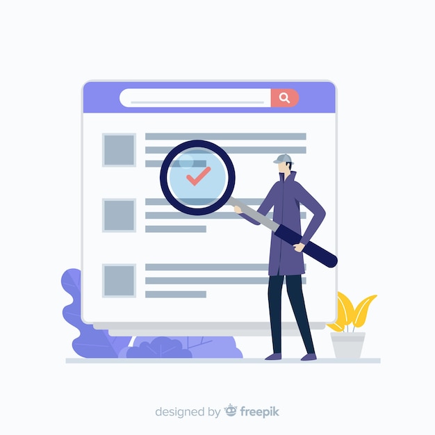 search concept for landing page