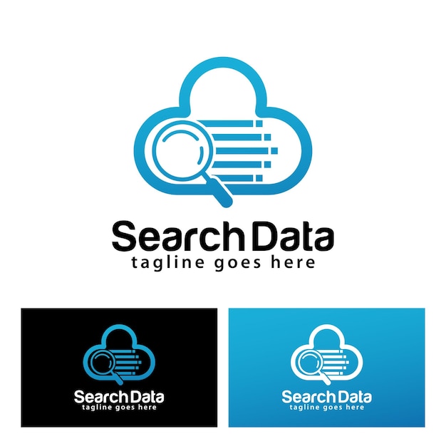 Search data logo design template