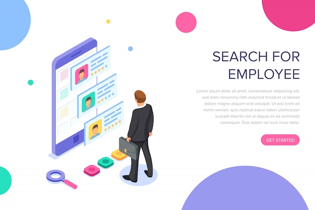 Search for employee landing page