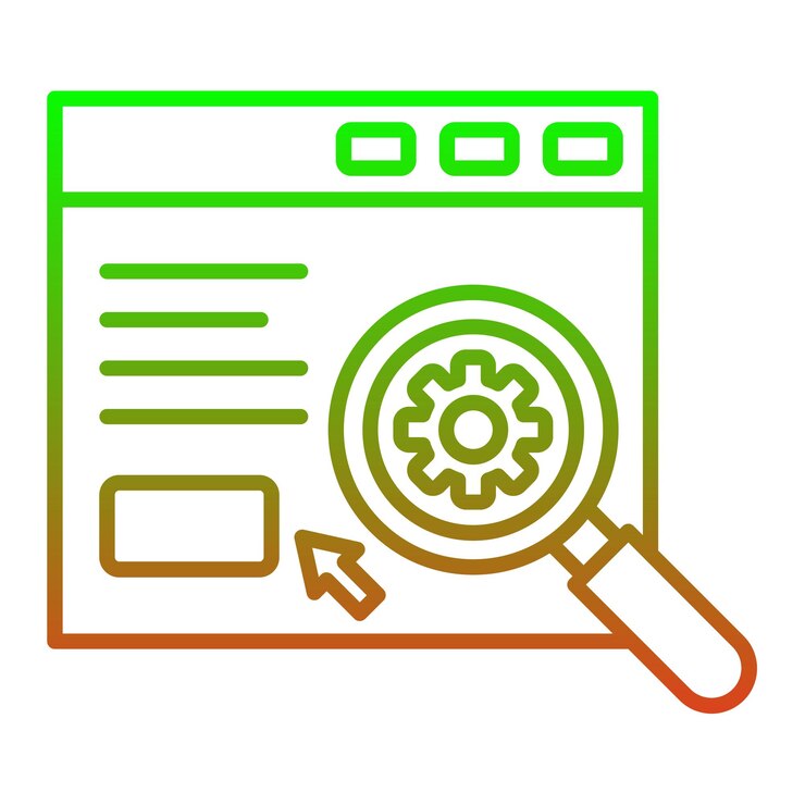 Vector search engine icon