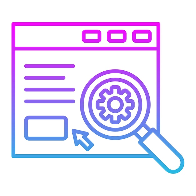 Vector search engine icon