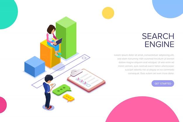 Search engine landing page