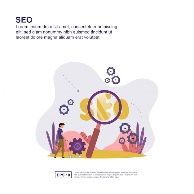 Vector search engine optimization concept vector illustration flat design.