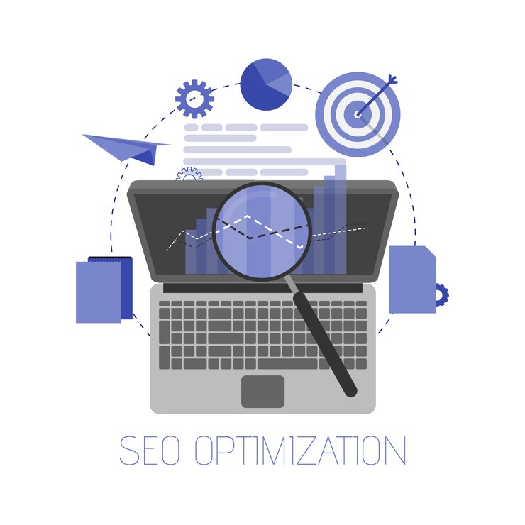 Vector search engine optimization illustration
