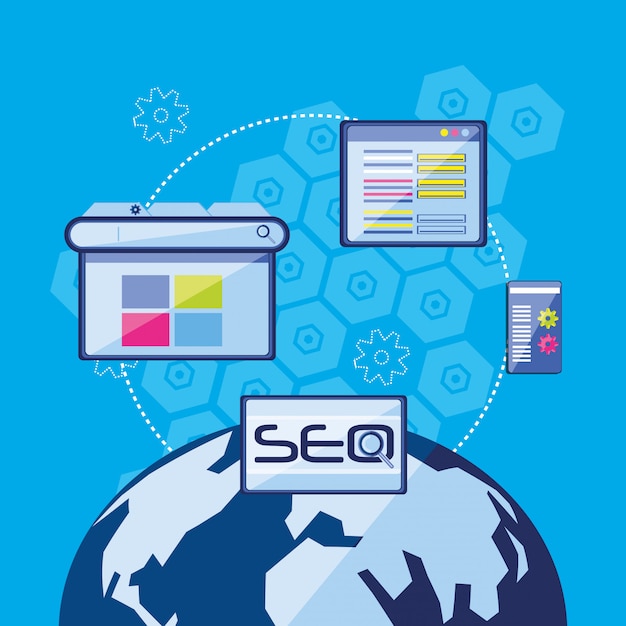 Search engine optimization with world planet