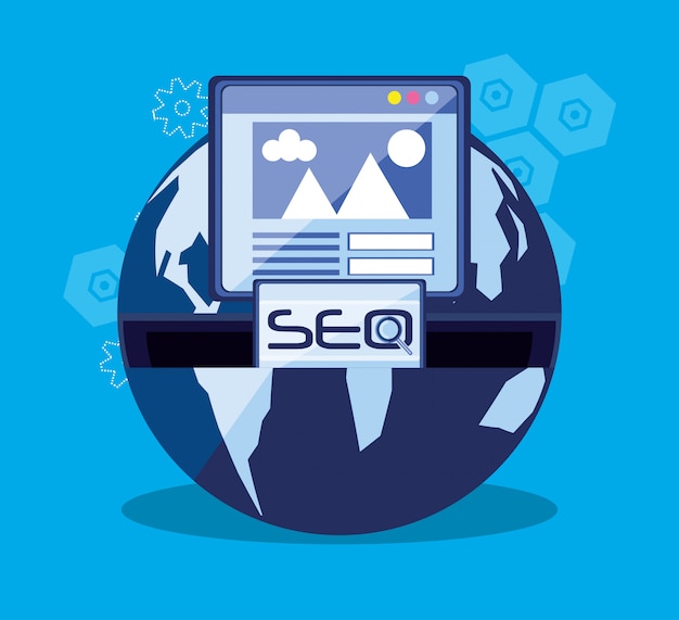 Search engine optimization with world planet