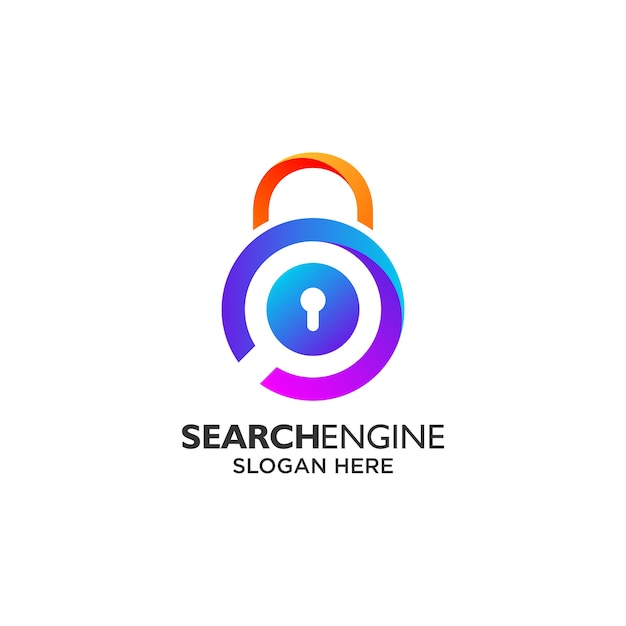 search engine and privacy logo design