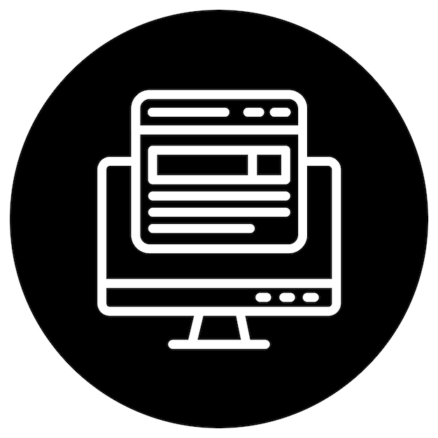 検索エンジンのベクトルアイコンデザインイラスト