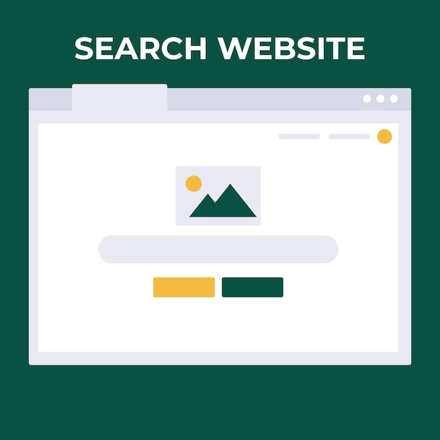 Search Engine Website Concept with Browser