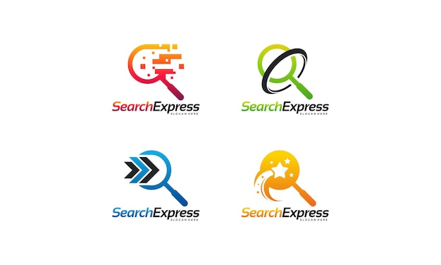 Cerca modello di set logo express