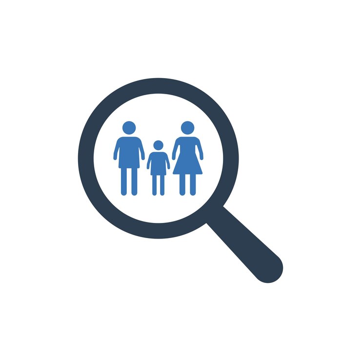 Vector search family icon