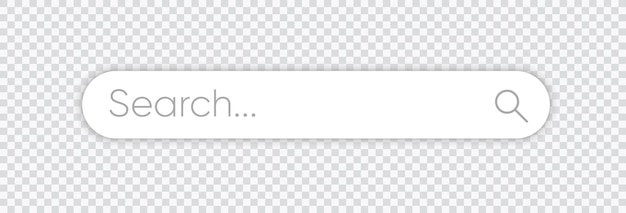 Search here Search bar for ui Search bar vector icons in flat design isolated on transparent