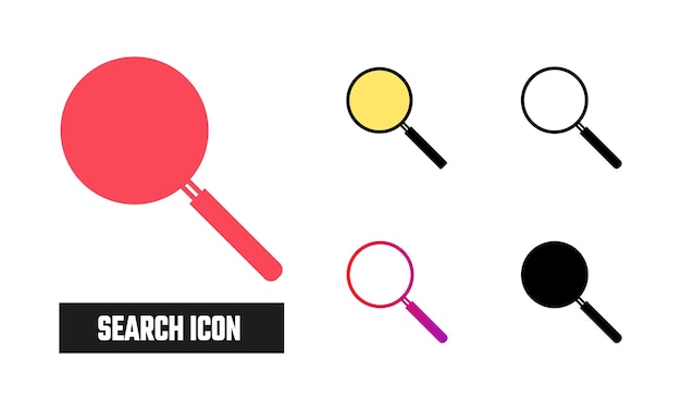 Vector search icon set vector illustration