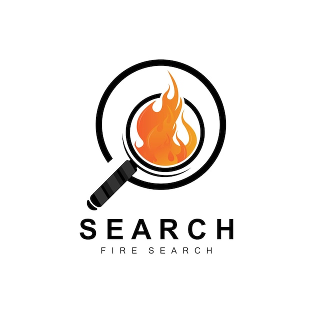 Search Logo Design Detective Illustration Home search Glass Lens Company Brand Vector