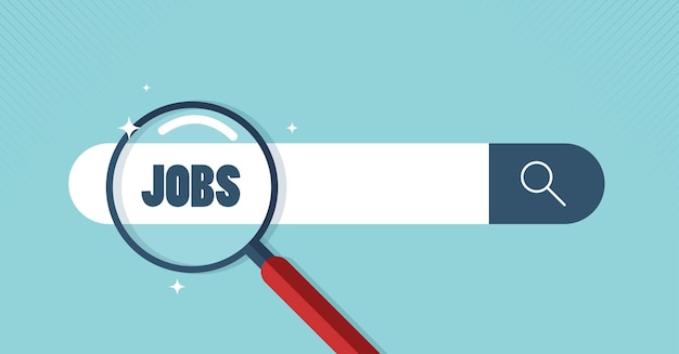 Search for new job employment career or job search find opportunity seek for vacancy or work