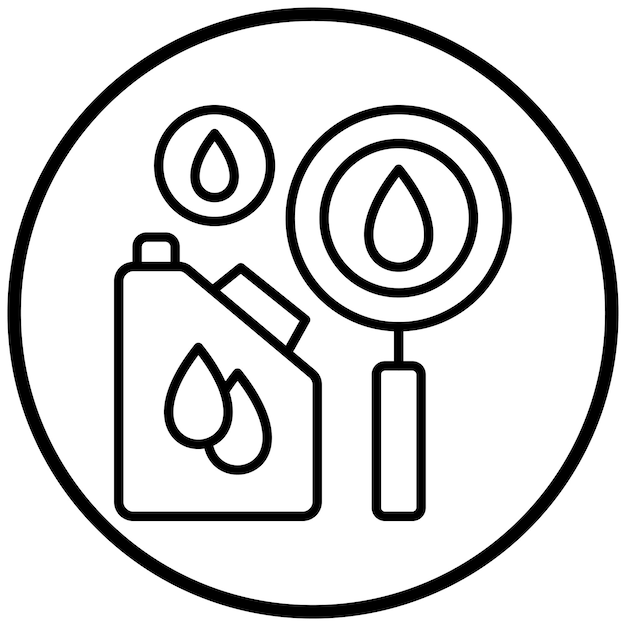 Vector search oil icon style