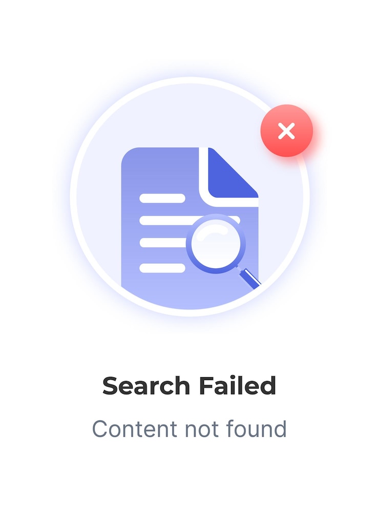 Vector a search search is written on a white circle