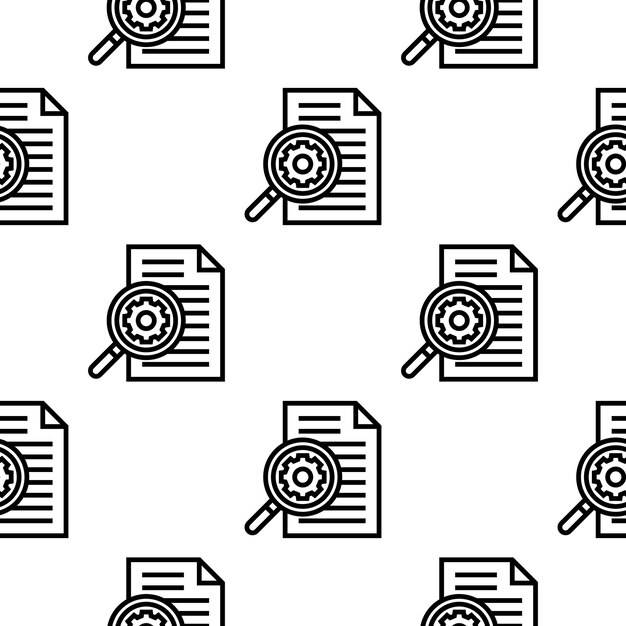 Search SEO settings seamless pattern vector illustration