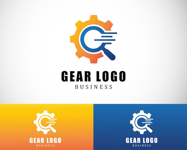 Servizio di ricerca logo design creativo concetto opzione veloce tech business icona web