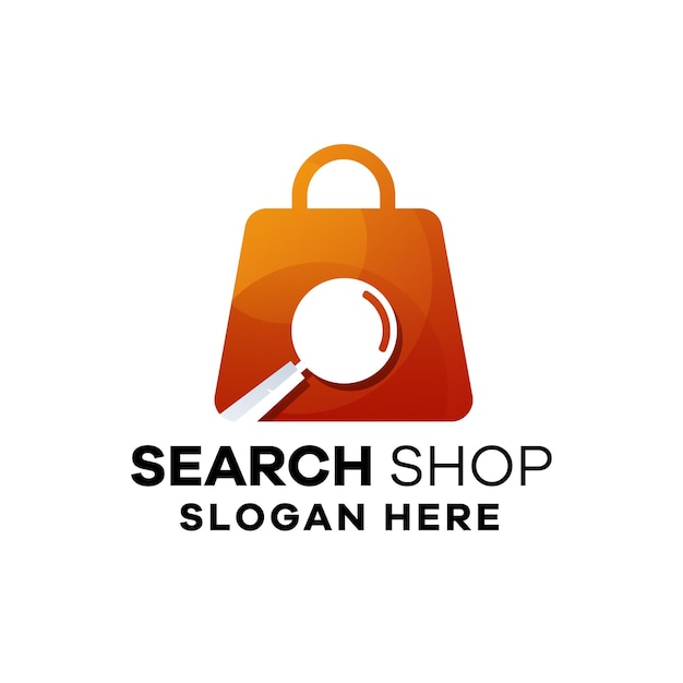 Search Shop Gradient Logo Template