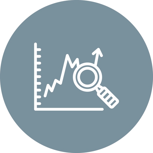 Search Statistics vector icon illustration of Infographics iconset