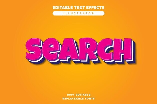 Search text effext editable