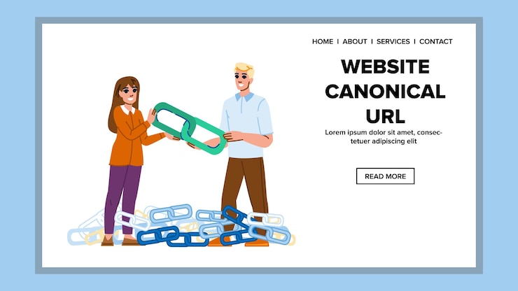 वेक्टर search website canonical url vector