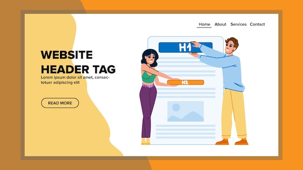 search website header tag vector