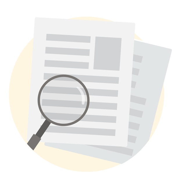 Searching a missing document illustration