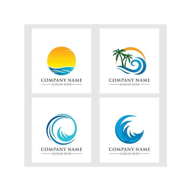 Seascapeのロゴのベクトルテンプレート