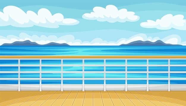 Vector seascape view concept