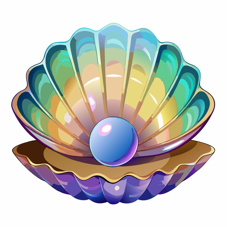 Vector seashell clipart vector illustration