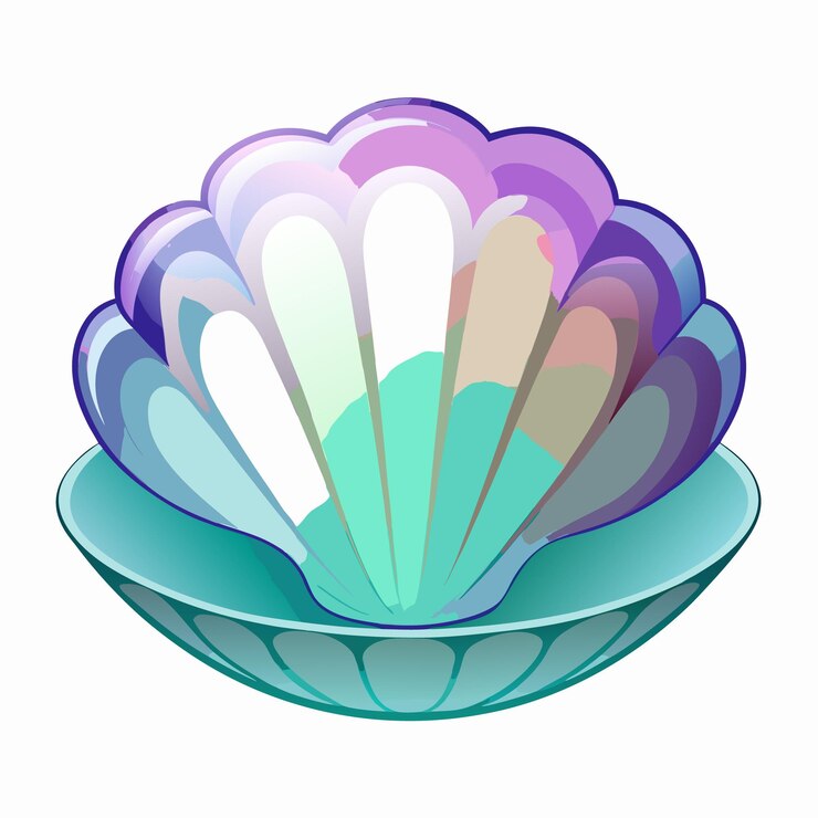 Vector seashell clipart vector illustration
