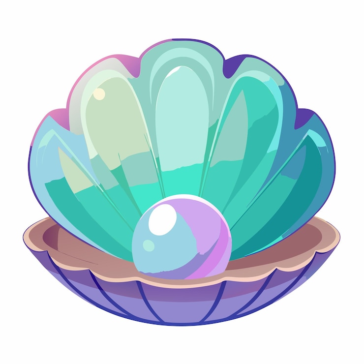 Vector seashell clipart vector illustration