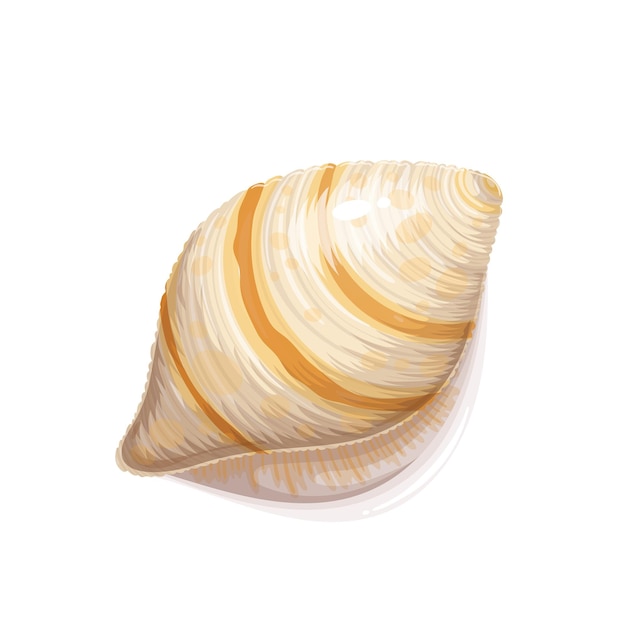 Vector seashell icon, underwater theme