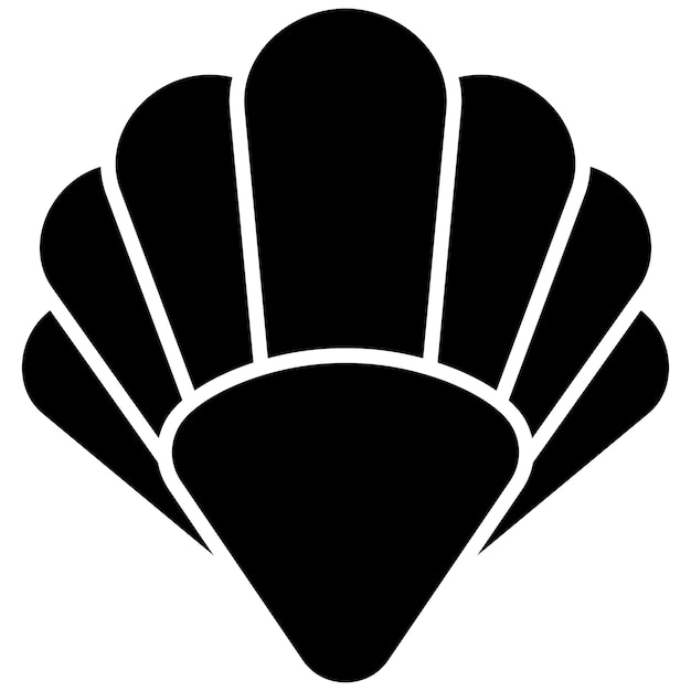 Векторное изображение иконы раковины может быть использовано для береговой линии