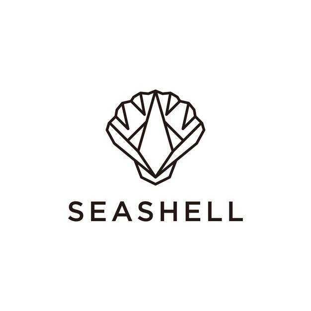 Seashell logo icon design template flat vector