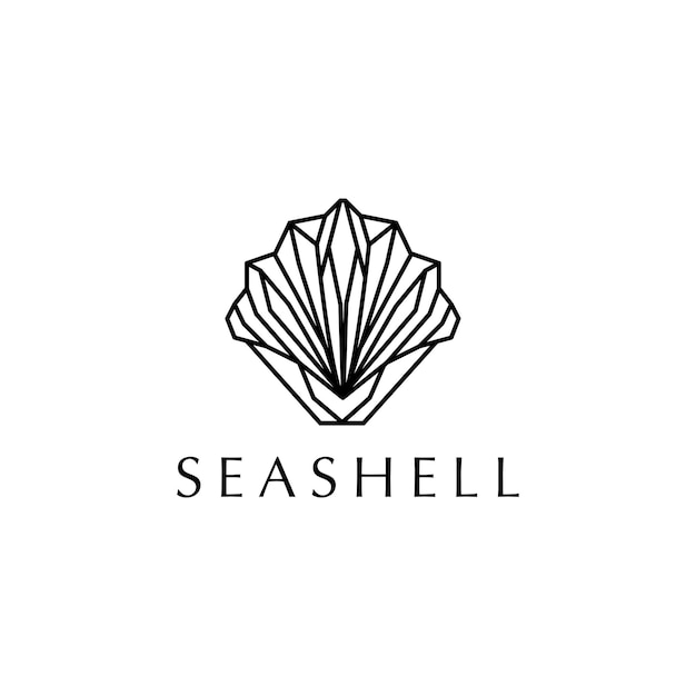 Seashell logo pictogram ontwerp sjabloon platte vector