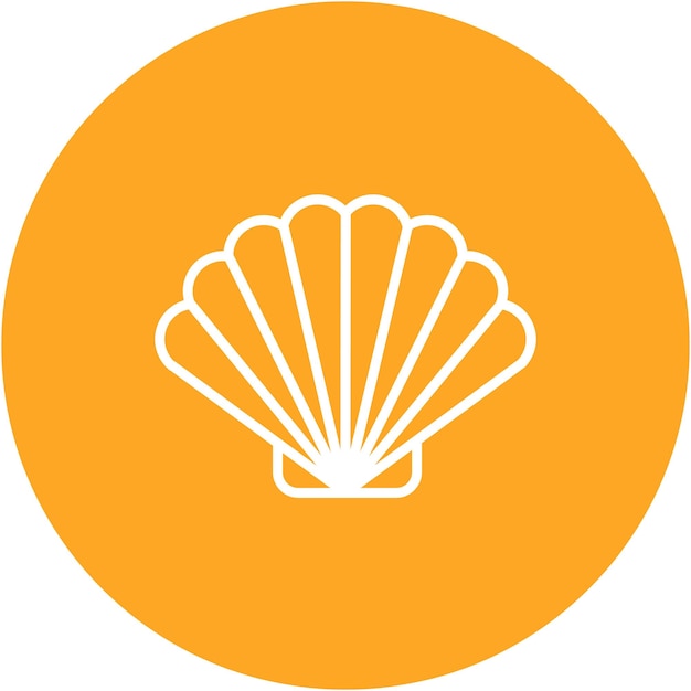 Vector seashell vector illustratie stijl