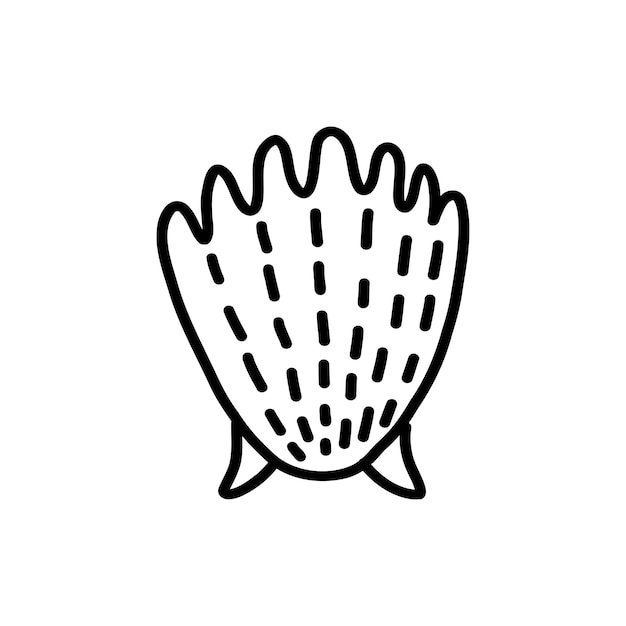 落書きスタイルの貝殻ベクトルイラスト