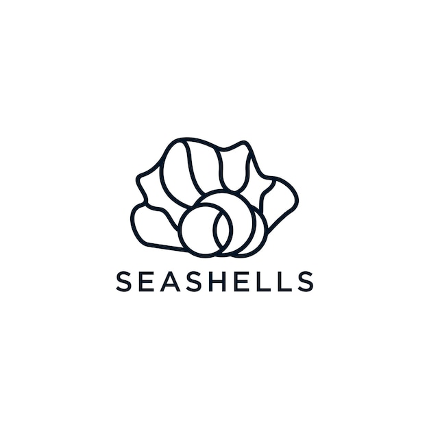 Seashells logo vector icon design template