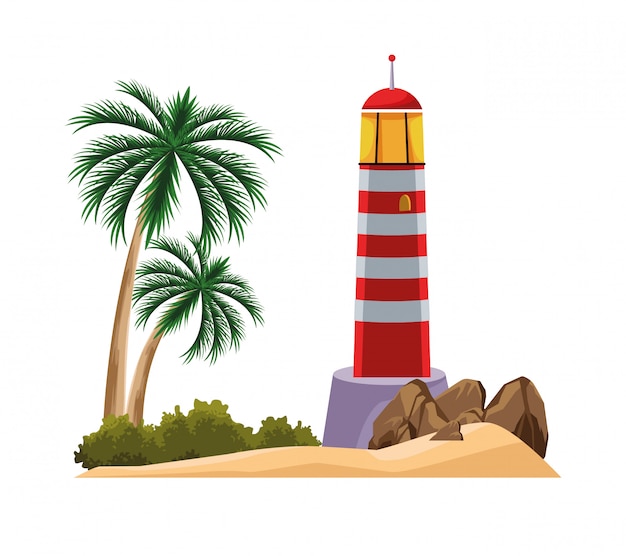 seashore landscape cartoon