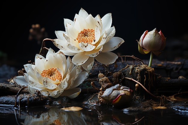 The season of beautiful white lotus blooms has returned