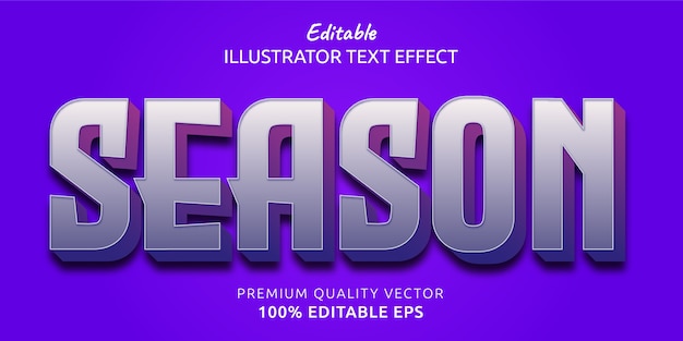 Season Editable Text Style Effect